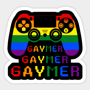 Gaymer Gay Pride Flag LGBT Gamer LGBTQ Gaming Gamepad Sticker